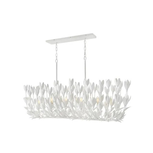 Flora Linear Chandelier in Textured Plaster by Hinkley Lighting