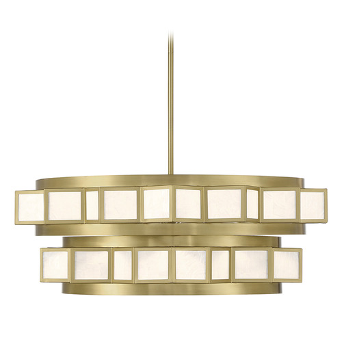 Savoy House Gideon 29-Inch Chandelier in Warm Brass by Savoy House 1-3166-6-322