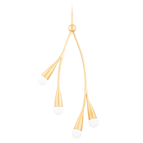 Mitzi Suki Gray Linen 4-Light Chandelier
