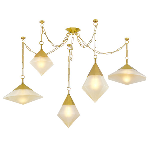 Corbett Lighting Angelique Vintage Polished Brass LED Chandelier