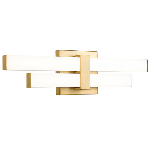 Z-Lite Z-Lite Zane Modern Gold LED Vertical Bathroom Light 1008-18W-MGLD-LED