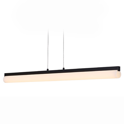 Kalco Lighting Kalco Lighting Chico Matte Black LED Island Light with Cylindrical Shade 518361MB