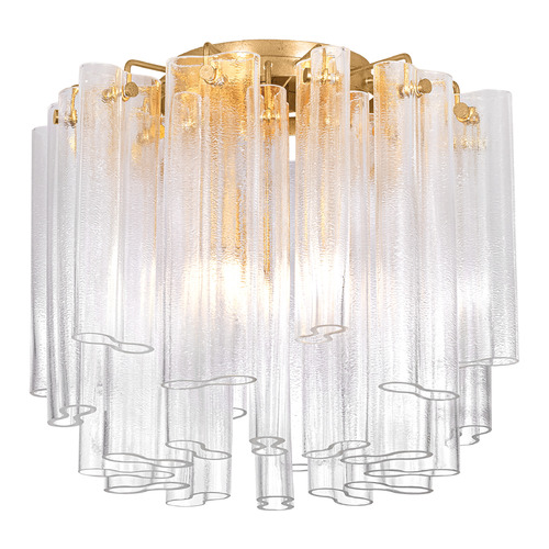 Corbett Lighting Varenna Vintage Gold Leaf LED Semi-Flushmount Light
