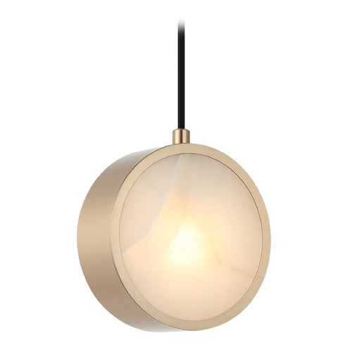 Matteo Lighting Weatherton Champagne Gold LED Mini-Pendant Light