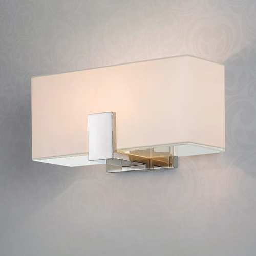 10-Inch Wide Wall Sconce in Polished Nickel by George Kovacs
