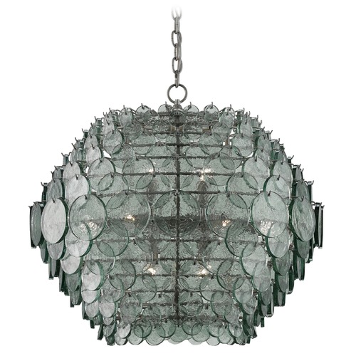 Currey and Company Lighting Currey and Company Braithwell Painted Silver Granello Pendant Light 9000-0009