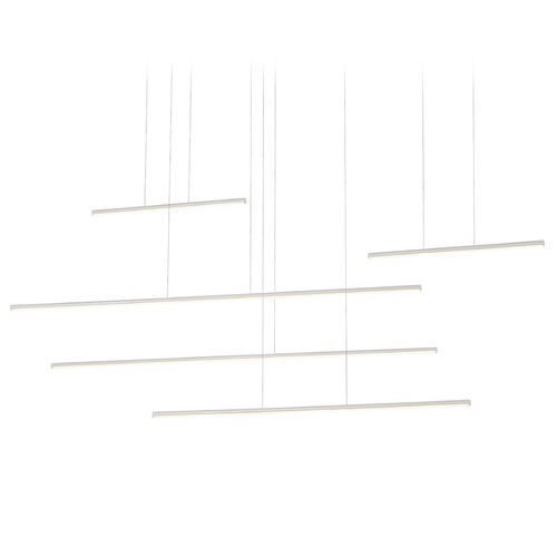Chute Motion White LED Multi-Light Pendant by Kuzco Lighting