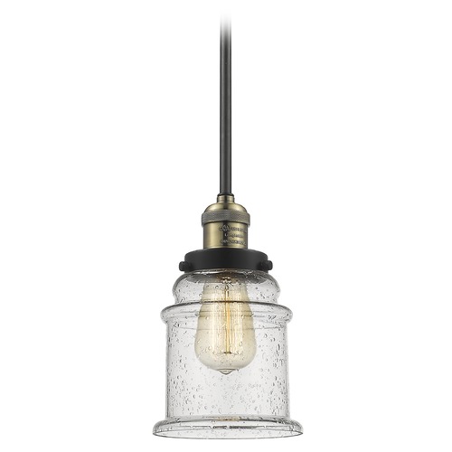 Canton Black Antique Brass Mini Pendant by Innovations Lighting