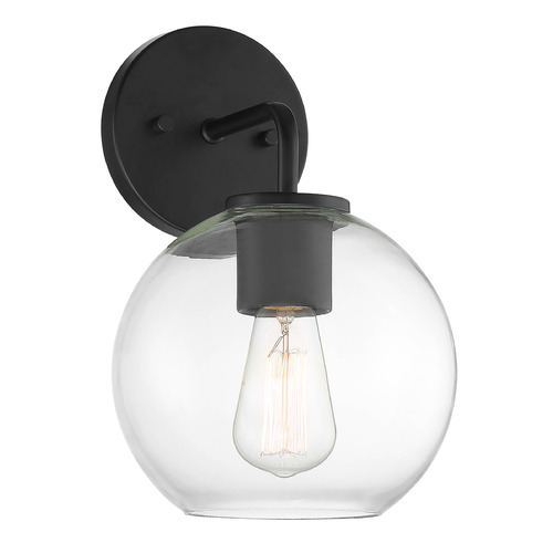 8-Inch Exterior Wall Light in Black by Meridian