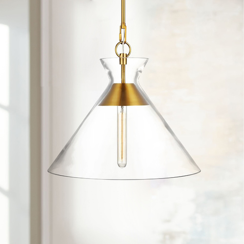 Visual Comfort Studio Collection Chapman & Meyers Atlantic 18-Inch Burnished Brass Pendant by Visual Comfort Studio CP1031BBS