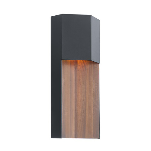 Modern Forms by WAC Lighting Dusk Black & Dark Walnut LED Outdoor Wall Light by Modern Forms WS-W14214-BK/DW