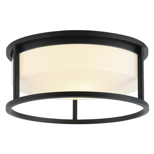 Matteo Lighting Framerton Matte Black LED Flushmount Light