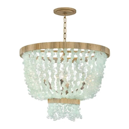 Dune 25-Inch Chandelier in Burnished Gold by Fredrick Ramond