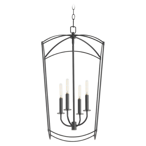 Quorum Lighting Mantle Matte Black Pendant by Quorum Lighting 6812-4-59