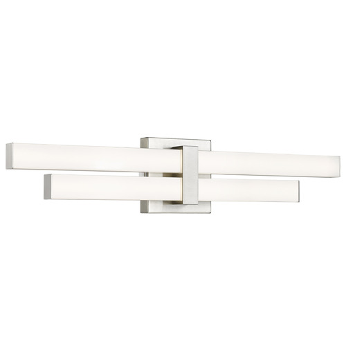 Z-Lite Z-Lite Zane Brushed Nickel LED Vertical Bathroom Light 1008-25W-BN-LED