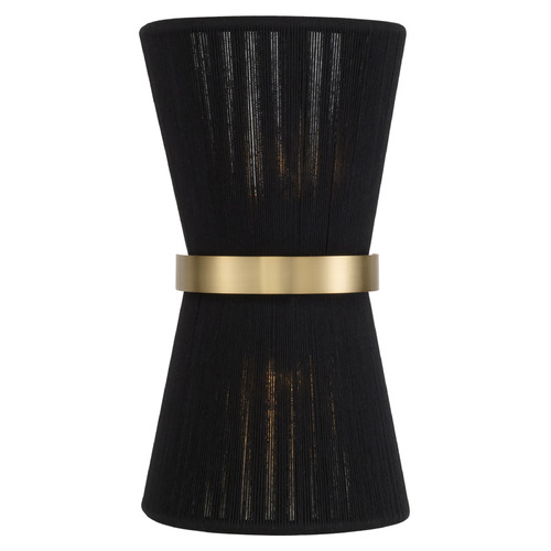 Capital Lighting Cecilia Black Rope and Patinaed Brass Vertical Bathroom Light