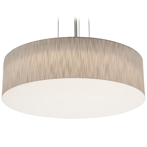 Afx Lighting Anton Black LED Pendant Light with Drum Shade