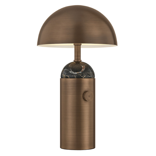 Hudson Valley Parkston 14-inch Rechargeable LED Table Lamp - Bronze