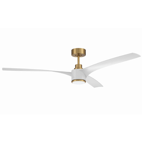 Craftmade Lighting Craftmade Lighting Phoebe Satin Brass LED Ceiling Fan with Light PHB60SB3-NWF