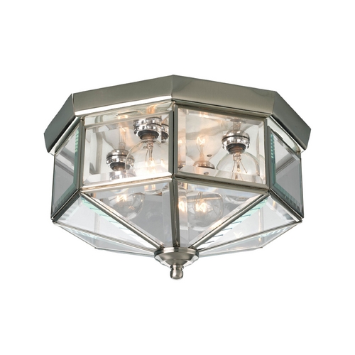 Progress Lighting Outdoor Flush Mount in Brushed Nickel by Progress Lighting P5789-09