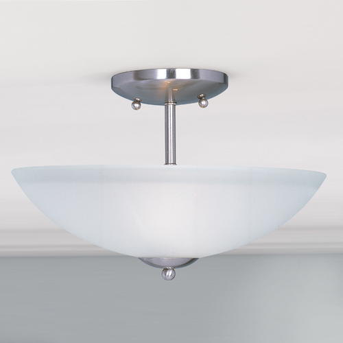 Maxim Lighting Logan Satin Nickel Semi-Flush Mount by Maxim Lighting 10042FTSN