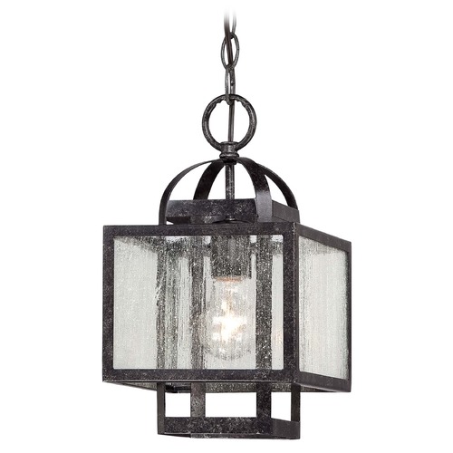 Seeded Glass Mini Pendant Bronze by Minka Lavery