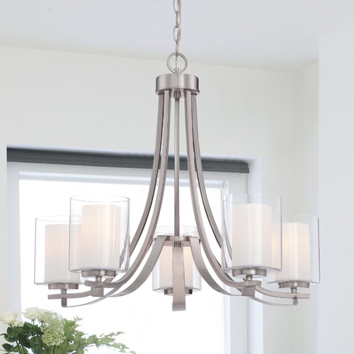 Parsons Studio 5-Light Chandelier in Satin Nickel by Minka Lavery