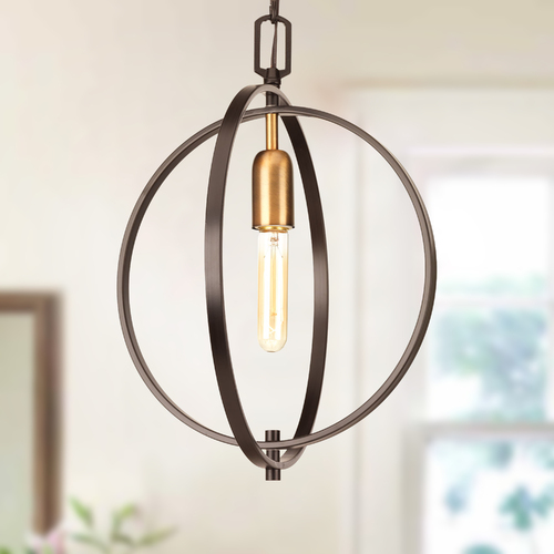 Progress Lighting Swing Flush Mount in Bronze & Brass by Progress Lighting P5180-20