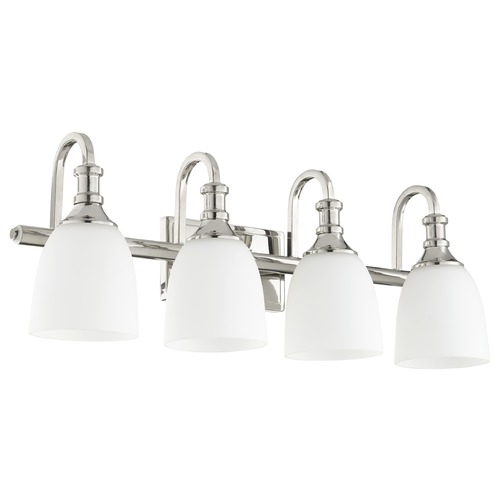 Quorum Lighting Richmond Polished Nickel Bathroom Light by Quorum Lighting 5011-4-62