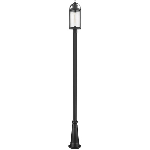 Z-Lite Roundhouse Black Post Light by Z-Lite 569PHB-519P-BK