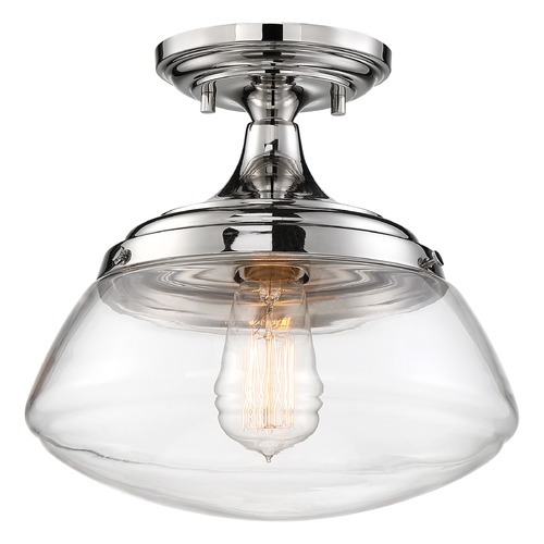 Kew Polished Nickel Semi-Flush Mount by Nuvo Lighting