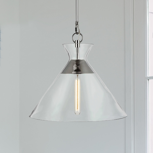 Visual Comfort Studio Collection Chapman & Meyers Atlantic 18-Inch Polished Nickel Pendant by Visual Comfort Studio CP1031PN