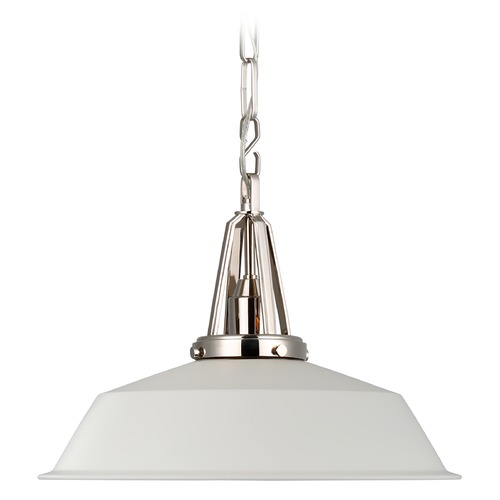 Chapman & Myers Layton 20-Inch Pendant in Nickel by Visual Comfort Signature