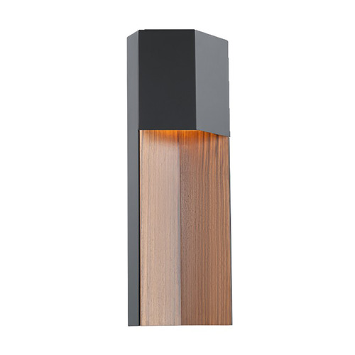 Modern Forms by WAC Lighting Dusk Black & Dark Walnut LED Outdoor Wall Light by Modern Forms WS-W14220-BK/DW
