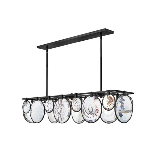 Nala 50-Inch Linear Chandelier in Black by Fredrick Ramond