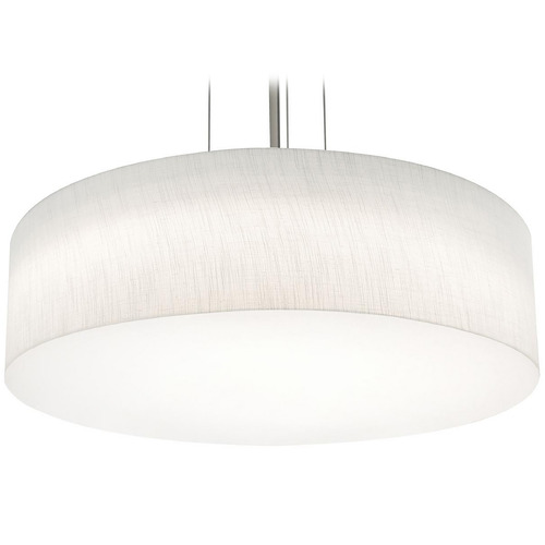 Afx Lighting Anton Black LED Pendant Light with Drum Shade
