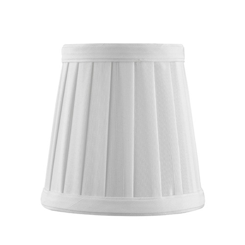 Clip-On Empire Pleated White Lamp Shade
