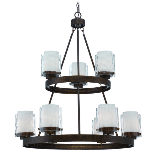 Kenswick 34.50-Inch High Peruvian Bronze Chandelier by Craftmade Lighting