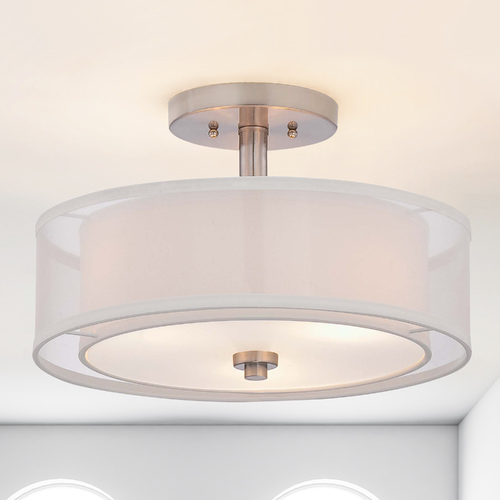 Parsons Studio Brushed Nickel Semi-Flush Mount by Minka Lavery