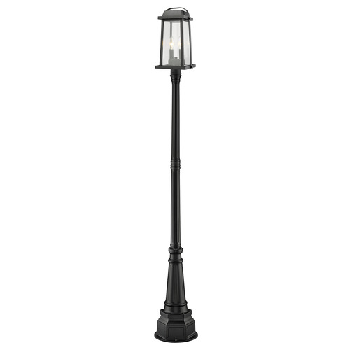 Millworks Black Post Light by Z-Lite
