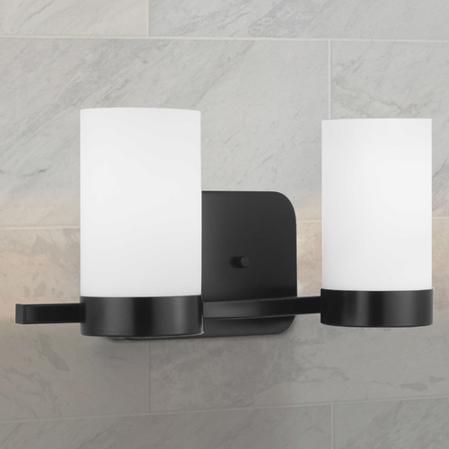 Elevate Black 2-Light Bathroom Light by Progress Lighting