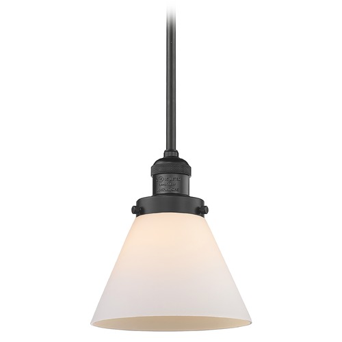 Innovations Lighting Innovations Lighting Large Cone Matte Black Mini-Pendant Light with Conical Shade 201S-BK-G41