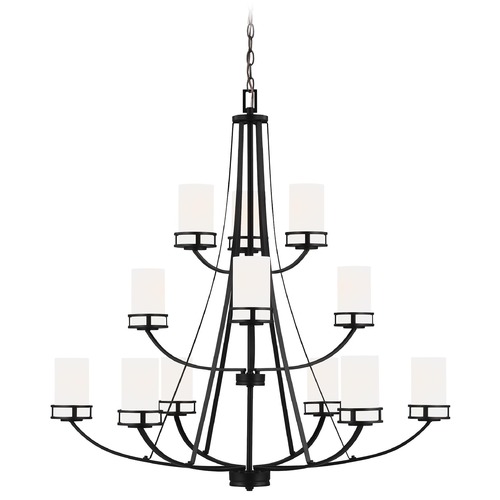 Generation Lighting Robie Midnight Black 12-Light Chandelier by Generation Lighting 3121612-112