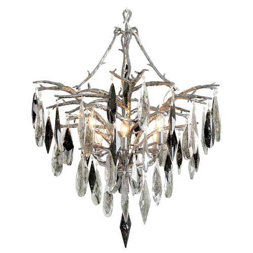 Corbett Lighting Nera Blackened Silver Leaf Chandelier by Corbett Lighting 306-06