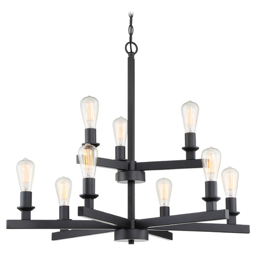 Chicago Flat Black Chandelier by Craftmade Lighting