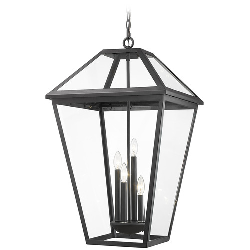 Talbot Black Outdoor Hanging Light by Z-Lite