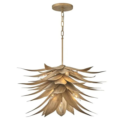Agave Medium Chandelier in Burnished Gold by Fredrick Ramond