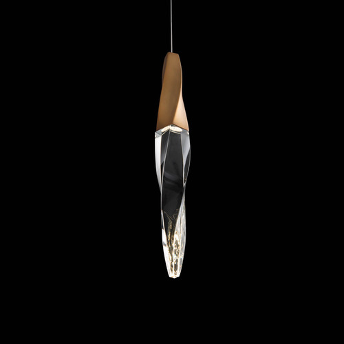 Schonbek Beyond Kindjal LED Crystal Mini Pendant in Aged Brass by Schonbek Beyond BPD13218-AB