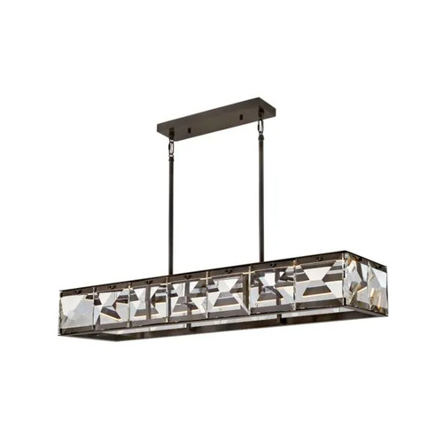 Fredrick Ramond Jolie 45.25-Inch Linear Crystal Chandelier in Black by Fredrick Ramond FR30106BX