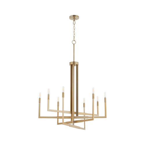 Bolero 8-Light Chandelier in Aged Brass by Quorum Lighting